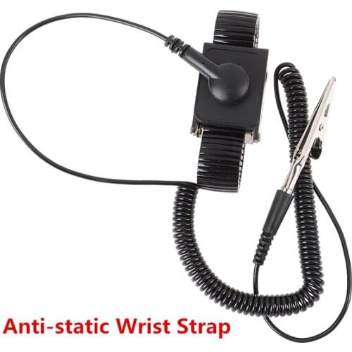Anti Static Work Wrist Strap ESD Cable Length Adjustable Discharge Belt Ground Metal Bracelet Tools 1pc