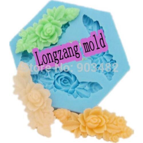 F017 Flower Silicone Fondant Mold Gum Paste Cake Decorating cake topper Mould