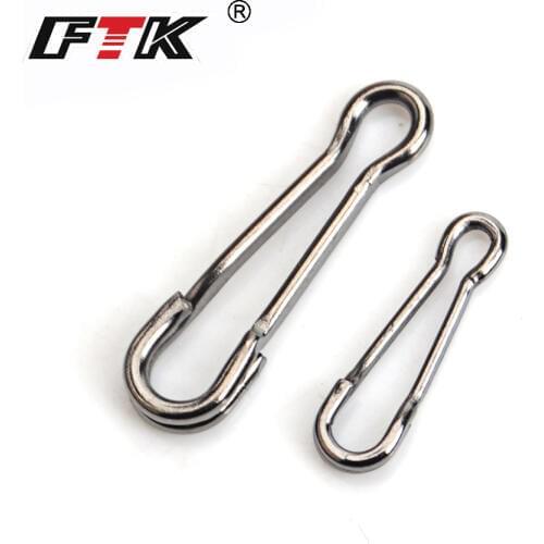 FTK 5PCS/Lot 1 Pack 2# 4# 6# Steel Fishing Swivel Hawaii Snap Fishing Hook Lure Connector Terminal Pesca Fishing Tackle