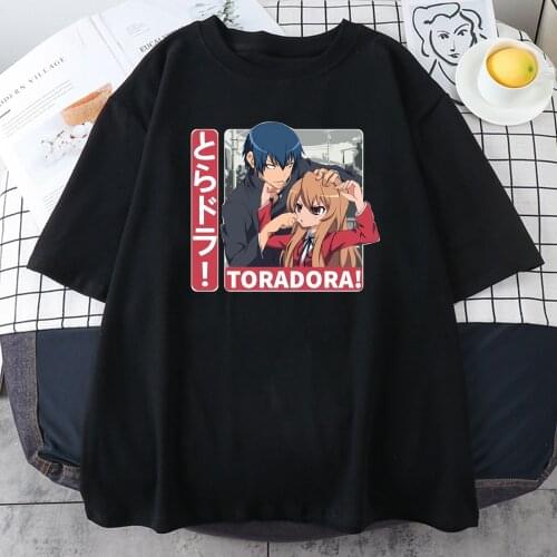 Toradora Anime Print Man Oversized T-shirts Hip Hop Plus Casual Short Sleeve Top 2021 Fashion Brand Harajuku Soft Homme T shirts