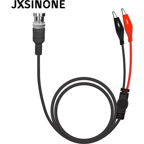 Cleqee P1011 BNC Q9 Male Plug To Dual Alligator Clip Oscilloscope Test Probe Lead Cable 110cm Wholesale