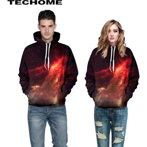 Men Women Fashion Hip Hop Personality 3D Sky Starry Lion Printed Sweatshirt Casual Hoodies Fitness Men Top moletom Size XXL Men