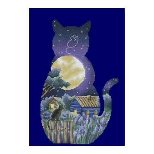 Cat 2 Counted Cross Stitch 11CT 14CT 18CT DIY Chinese Cross Stitch Kits Embroidery Needlework Sets