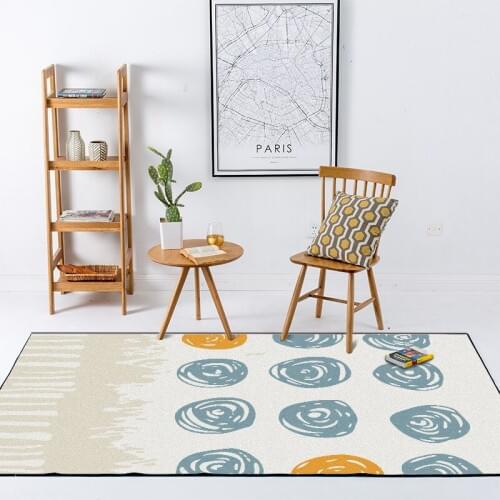 Nordic INS Style Bedroom Bedside Area Rugs Abstract Color Geometric Children Kids Play Tent Floor Mat Bathroom Hallway Carpets