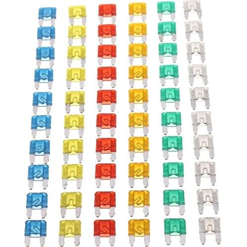 New 60pcs/set Mini Blade Fuses Auto Car Truck Fuse Assortment Kit Set 5A 10A 15A 20A 25/30A