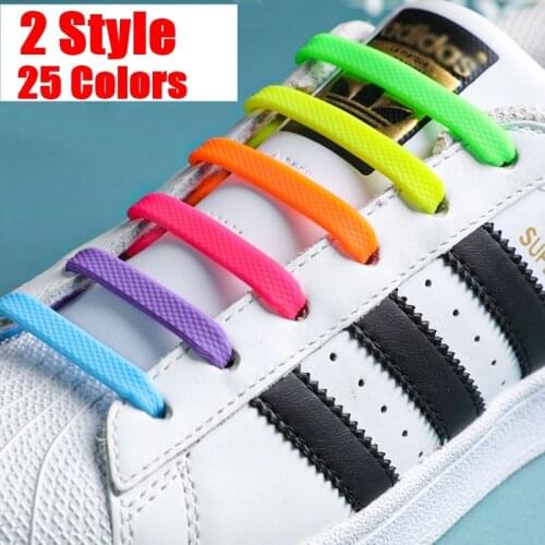 SOBU Lazy Silicone Elastic Shoelaces Elastic Shoe Laces Special No Tie Shoelace for Men Women Lacing Rubber Zapatillas 25 Colors