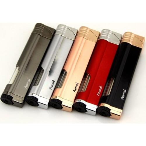 Semi-circular Window Boutique Long Wire Metal Windproof Lighter Smoking Accessories for Weed Briquets Et Accessoires Fumeurs