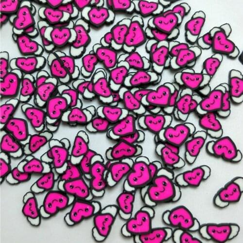 100g Lovely Wings Heart Slice Polymer Hot Clay Sprinkles for Crafts Making Slimes Filling Accessories DIY Scrapbook Phone Deco
