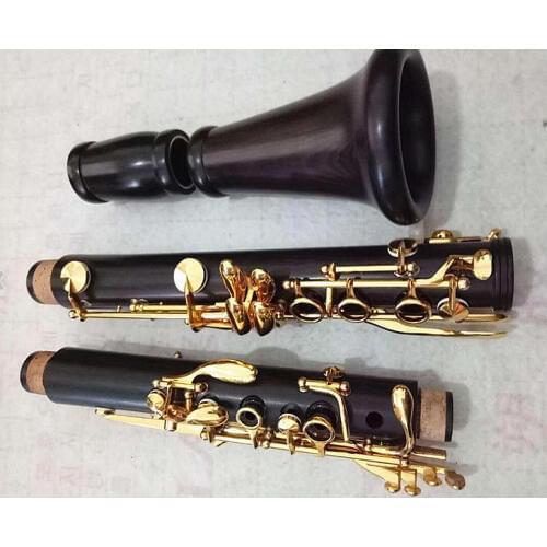 Professional B Clarinet wood Body Gold plated keys New Case
