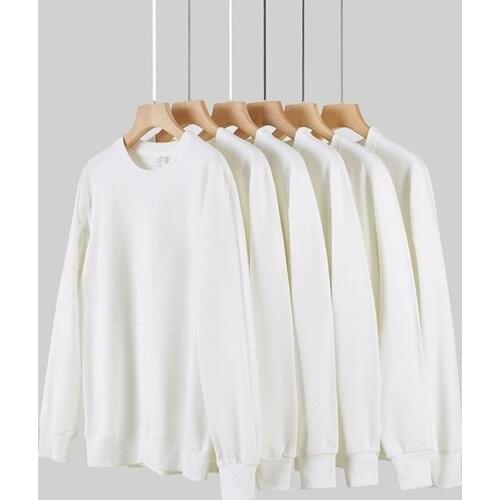 300g Terry Cotton Pullover Round Neck Long-sleeved Sweatshirts Twins Sister Brother or Couple Outfit Hoodies Sweatshirts