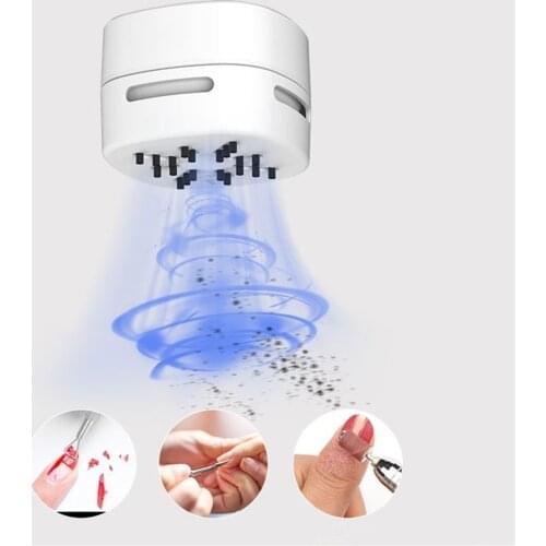 Nail Art Vacuum Cleaner for Nails Mini Nail Dust Vacuum Cleaner Extractor Fan for Manicure Nail Dust Collector Nail Equipment
