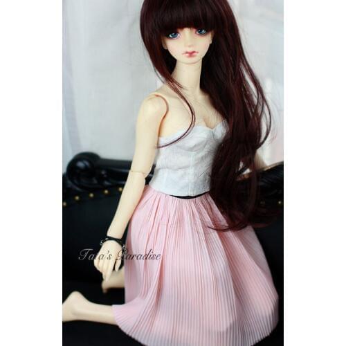 1/3 scale BJD clothes accessories pink Pleated skirt for BJD/SD doll clothing,Not included doll,shoes,wig,and other 1158