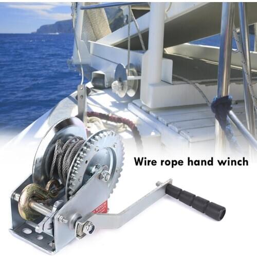 Mini Hand Winch Durable Practical Manual Winch Tool Equipment 800LB Hand Tool Lifting Sling