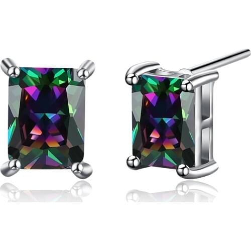 ZEMIOR Aurora Polaris Square Earrings Claw Inlay Cubic Zircon Earring For Teen Girl Women Fashion Jewelry Gift Best Selling