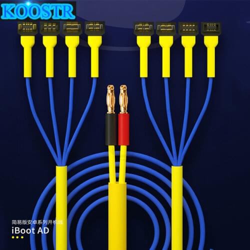 Mechanic Android mobile phone dedicated maintenance poweron power cord 3.7-5v IBoot AD Bold pure copper 8 core wire battry bucke