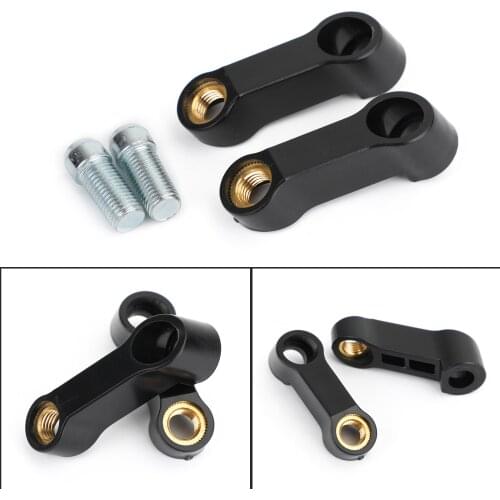 Topteng 10mm M10 Mirror Extender Riser Extension Bracket Black for Honda Universal Motorbike Motorcycle Mirrors