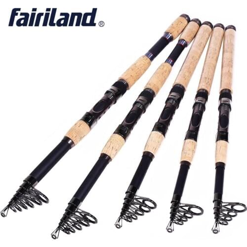 Carbon Telescope Fishing Rod Metal Seat Spare Parts 1.98/ 2.1/ 2.4/ 2.7/3m Spinning Rod Saltwater/Freshwater Travel Rod