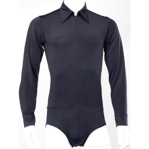 Adult Men Latin Dance Clothes 2021 New High Quality Long Sleeve Black Gentleman Standard Ballroom Waltz Flamenco Dancing Shirt