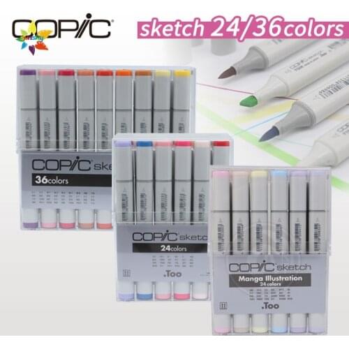 Japan Original Copic Sketch Marker generation 2 12 24 36 72 color soft head alcohol gray skin comc manga brush painting set