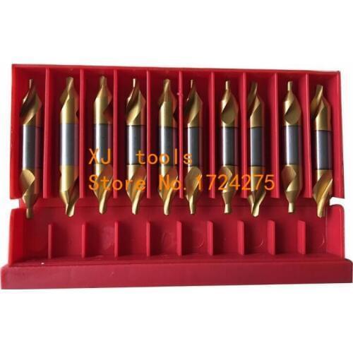 10pcs Center drill Chamfering Positioning A type172 60 degree Coating titanium Countersink Metalworking CNC Mechanical lathe