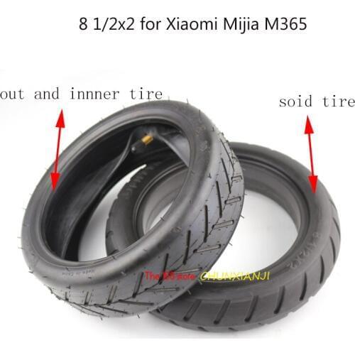 8 1/2x2 solid tire or inner and outer tire/tyre for Xiaomi Mijia M365 Electric Scooter Tires Tyres Pneumatic Tyre Accessories