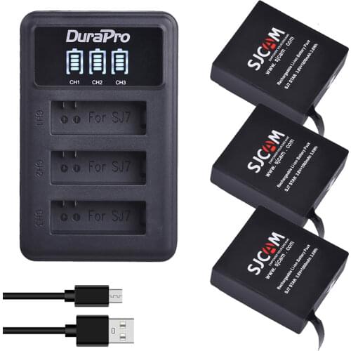 4Pc SJ7 Star Battery 1000mAh Original SJCAM SJ7 Star Battery for SJCam SJ7 Action Cameras