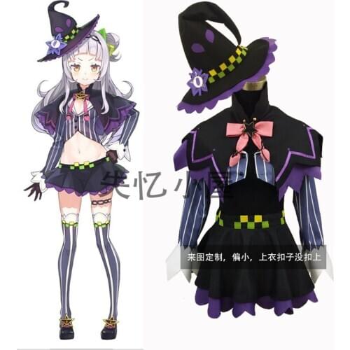 Anime VTuber Hololive Minato Murasaki Shion Witch Uniform Dress Suit Any Size Cosplay Costume Women Halloween Free Shipping 2020