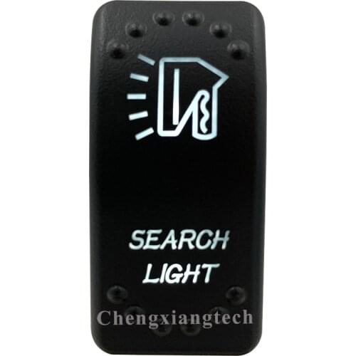 Car Boat SUV UTV RV Truck-White Led -5 Pins-On Off-Laser Etched-Seach Light-Rocker Switch-12v 24v-Overload Protection-IP66
