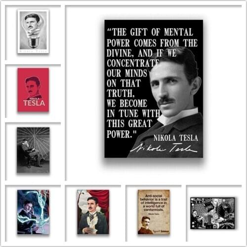 NikolaTesla White Coated Paper Prints High Definition Clear Image Home Decoration Livingroom Bedroom Bar