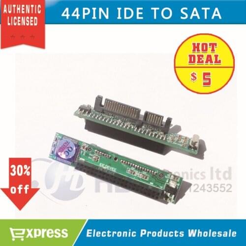 Free Shipping 44pin 2.5" IDE HDD Drive Female to 7+15pin Male SATA Adapter Converter Card