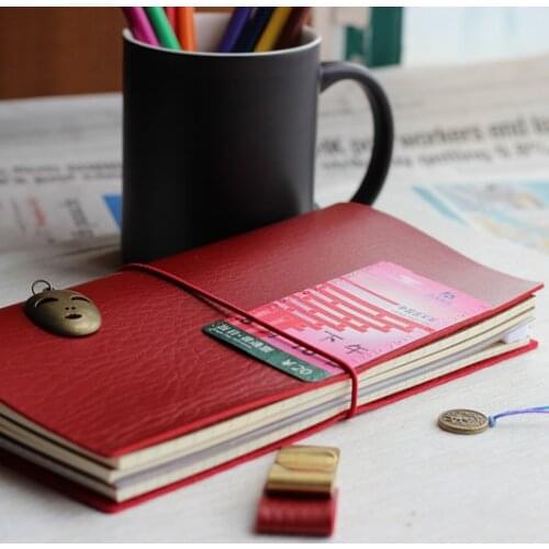 Travelers' notebook travel diary PU faux leather multifunctional notepad vintage