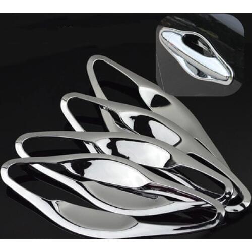 FUNDUOO For Hyundai IX35 Tucson 2009 2010 2011 2012 2013 2014 New Chrome Car Door Handle Cup Bowl Cover Trim Sticker