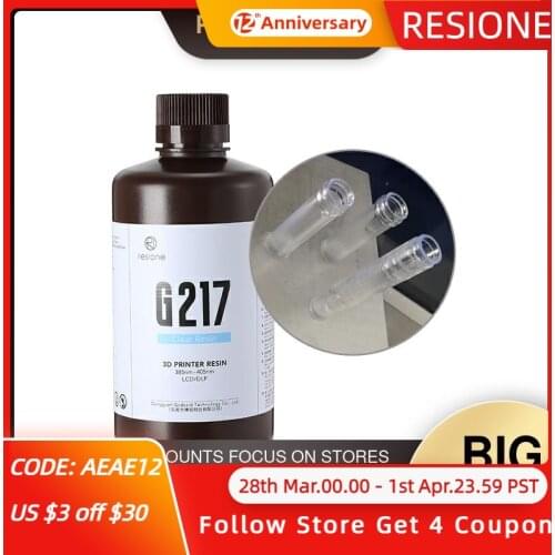 Resione G217-1kg Dental Not yellowing clear 3d resin For LCD SLA DLP Elegoo Mars Phrozen Anycubic Photon Resin 3d Printer