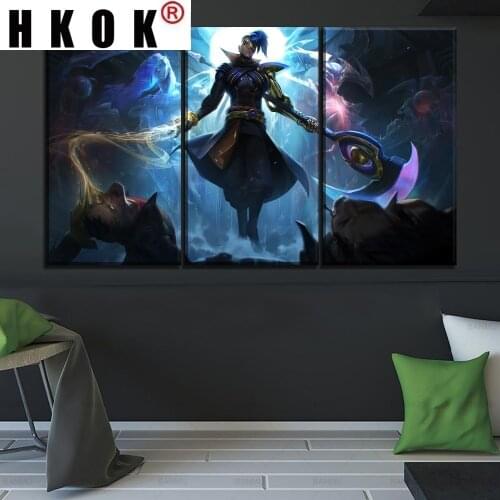 HKOK Abstract Canvas Paintings Posters Prints Game Kayn League Of Legends Sofa Wall Art Pictures Home Decor Living Room Unframed