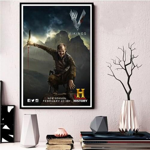 Classic TV Series Canvas Painting Viking Poster Wall Art Living Room Retro Home Decoration
