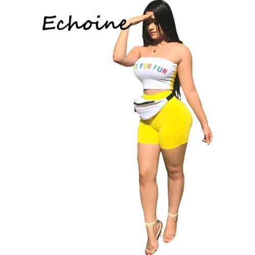 Echoine Color Patchwork 2 Piece Set Women Pant And Top Set Strapless Outfits For Women Pants Set Plus Size 3XL