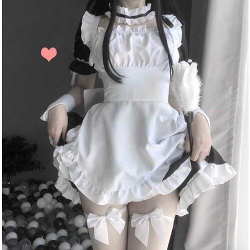 Cosplay Animine Maid Outfit Dress Female Japanese Cute Girl Kawaii Lolita Skirt Woman Waitress Uniform Suit Sexy Costumes Set