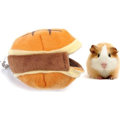 8x6cm Round Plush Patchwork Pet Mat Ponge Refill Soft Cozy Guinea Pig Warm Bed House Small Animal Hamster Rat Hammock Nest Pad