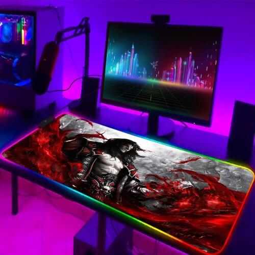 Castlevania Mousepad Rgb Girl Accessories Kawaii Mausepad Anime Mat Gaming Keyboard Custom Mouse Pad Xxl Large Mousepad 900x400