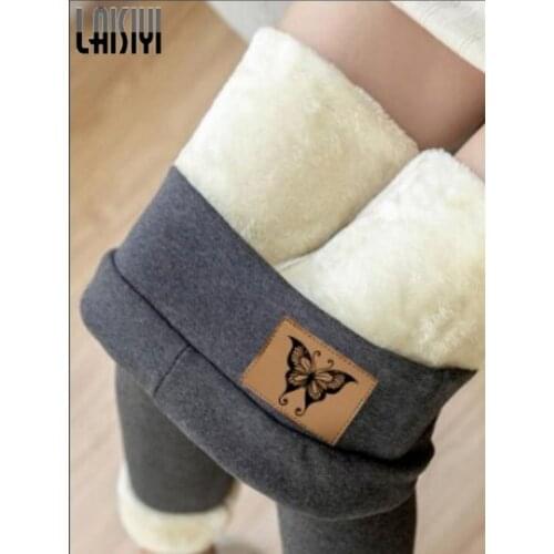 Winter Womens Leggings Velvet Warm Pants High Waist Plus Size Womens Leggings 4XL 5XL Comfort Keep Warm Flexible Leggings