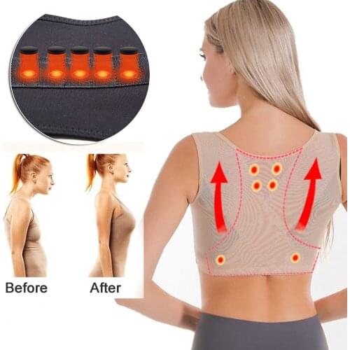 Magnetic Therapy Chest Clavicle Posture Back Support Corrector Ultrathin Belt Band Brace Shoulder Lumbar Strap Pain Relief Women