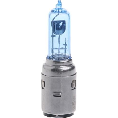 Motorcycle DC 12V 35W BA20D Headlight Halogen Bulb Xenon White Light