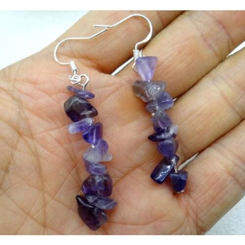 Fashion Natural stone Quartz Crystal tiger eye aventurine Turquoises Earrings pendant Jewelry making Earrings Accessories A1