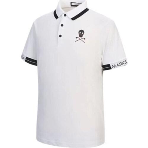 Golf clothes polo shirt mens and womens sports tops couple short-sleeved tops sweat-wicking fabric