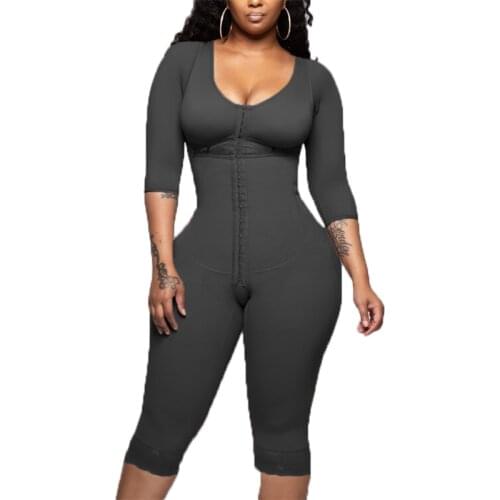 Couleur pure Shapewear nouveau boutonnage une pièce Shapewear haute Compression Faja soutien-gorge taille baskets 2020