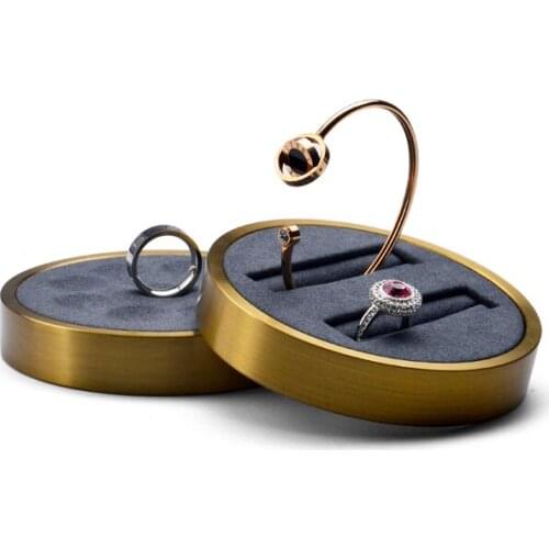 Oirlv New Metal Earring Display with Stand Bracelet Support Clear & Matte Jewelry Ring Holder Organizer Exhibitor