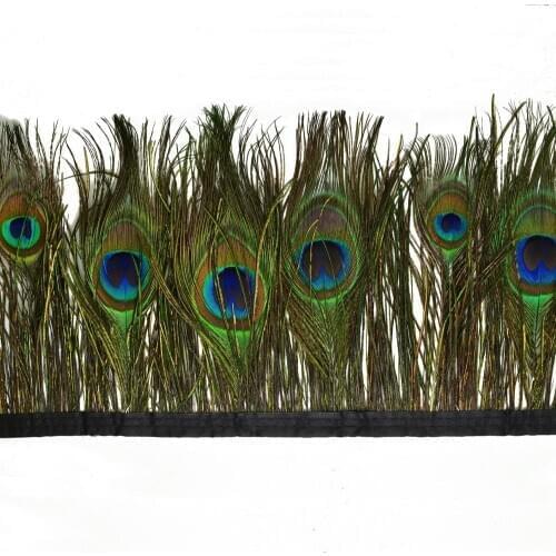 10Meters Peacock Feather Trim Peacock Feathers Fringe Ribbon Feathers for Crafts for Jewelry Making Wedding Feathers Decoration