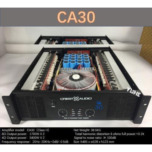 CA30 Professional Power Amplifier Pure Power Amplifier 2channels (3U) KTV/Stage/Home Entertainment KTV 8ohm 850W*2/4ohm 1700W*2