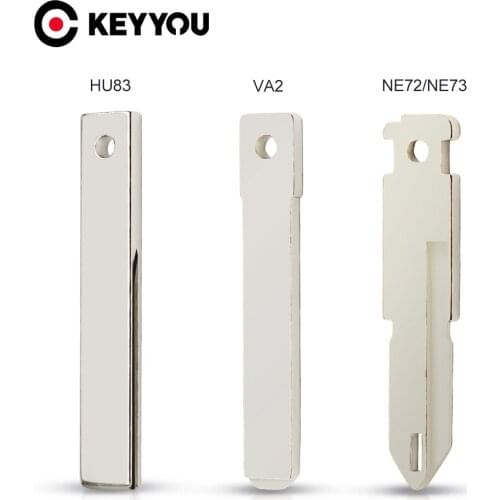 KEYYOU Replacement Key Blank For Renault For Citroen For Peugeot Remote Original Car Key VA2 HU83 NE72/NE73 Uncut Key Blade