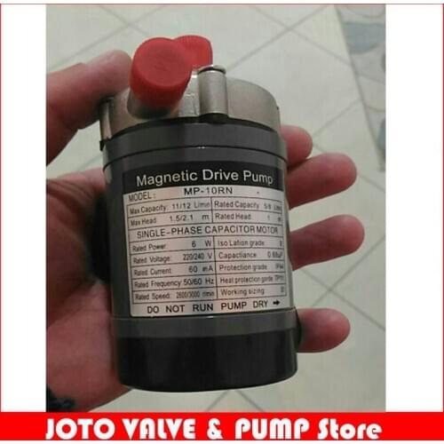 Heat resistance 120 C. Connection 14mm 220v/240v 50hz/60hz Magnetic Drive Pump MP-10RN